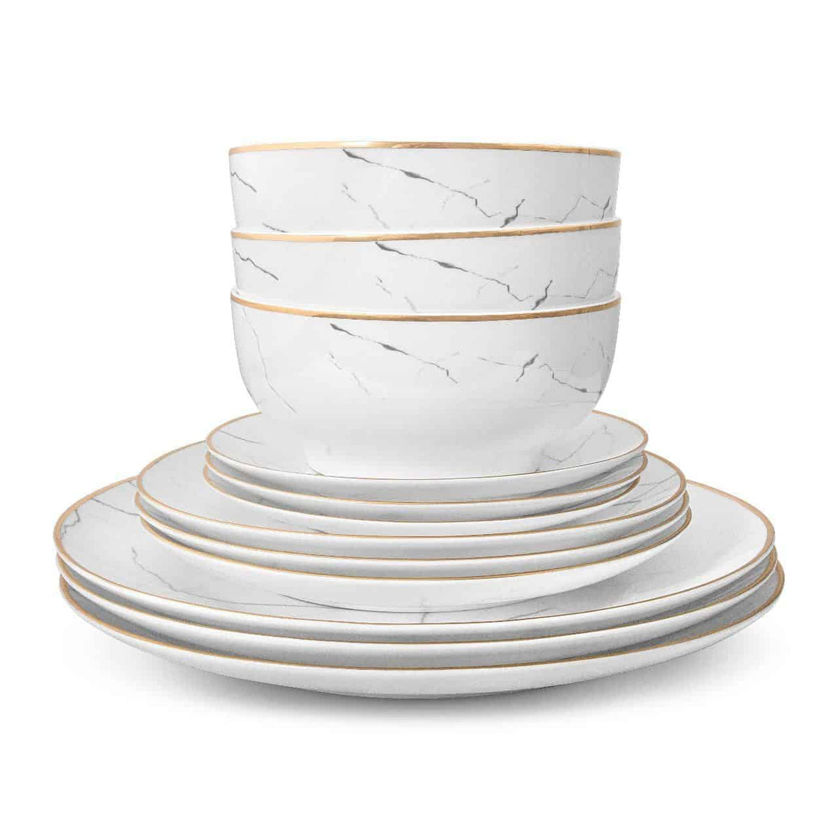 Carrara Marble 16 Piece Dinnerware Set