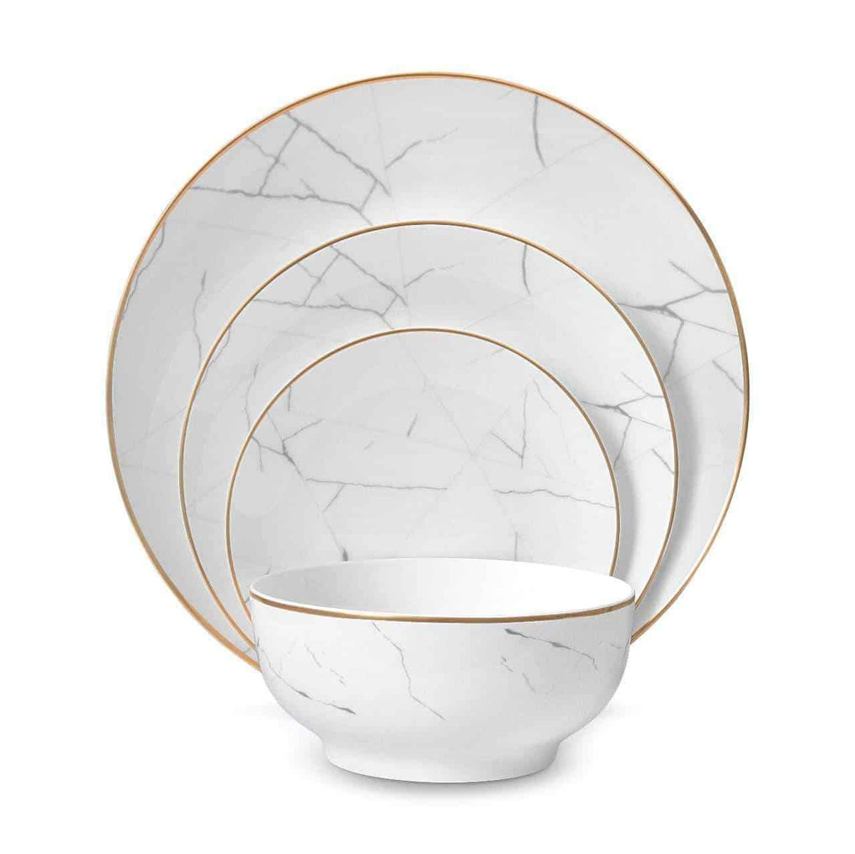 Carrara Marble 16 Piece Dinnerware Set