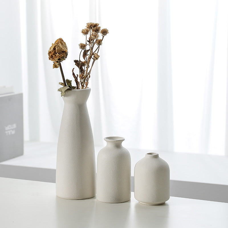 Modern Minimalist Ceramic Vase Set (3-Piece)