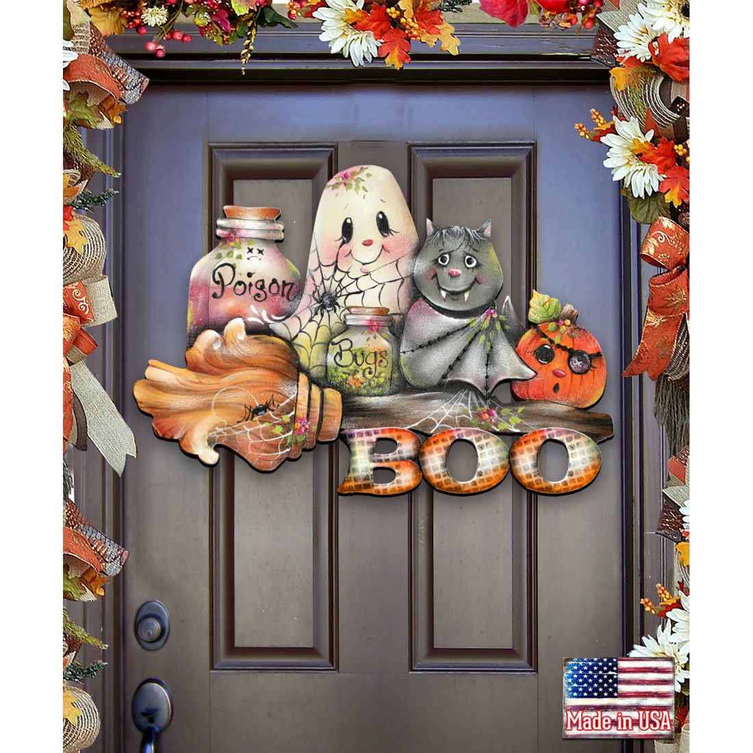 Brunhilda's Broom Halloween Door & Wall Decor