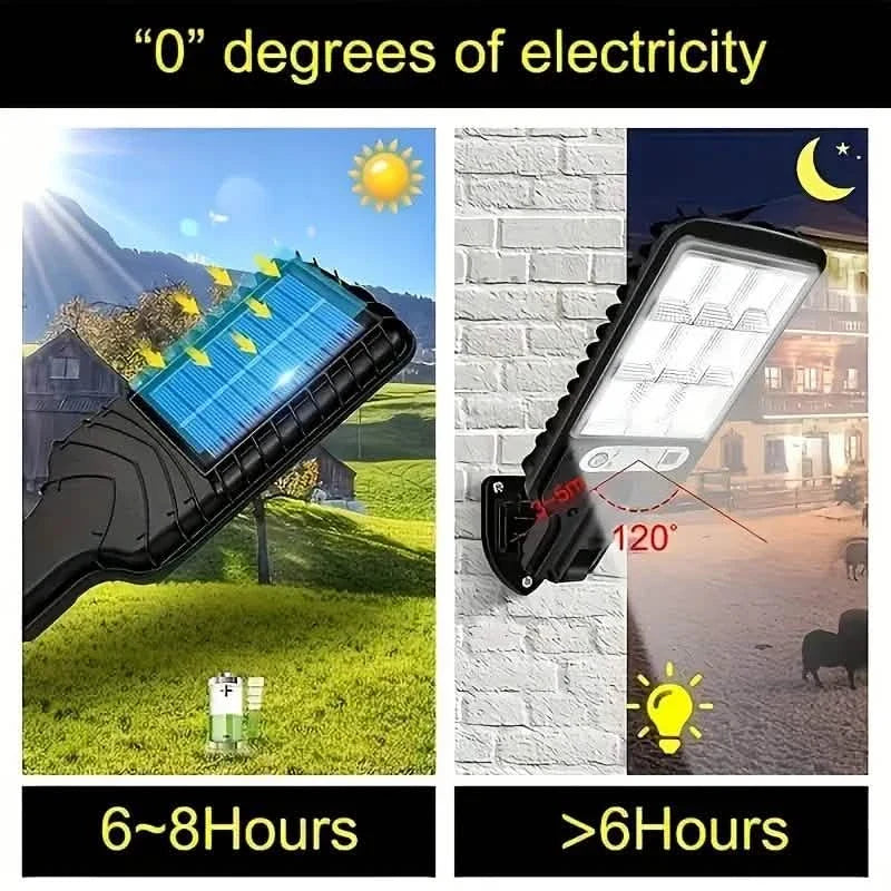 6-Pack: Solar Powered Motion Sensor Outdoor Garden Light with 108 COB LED Lights