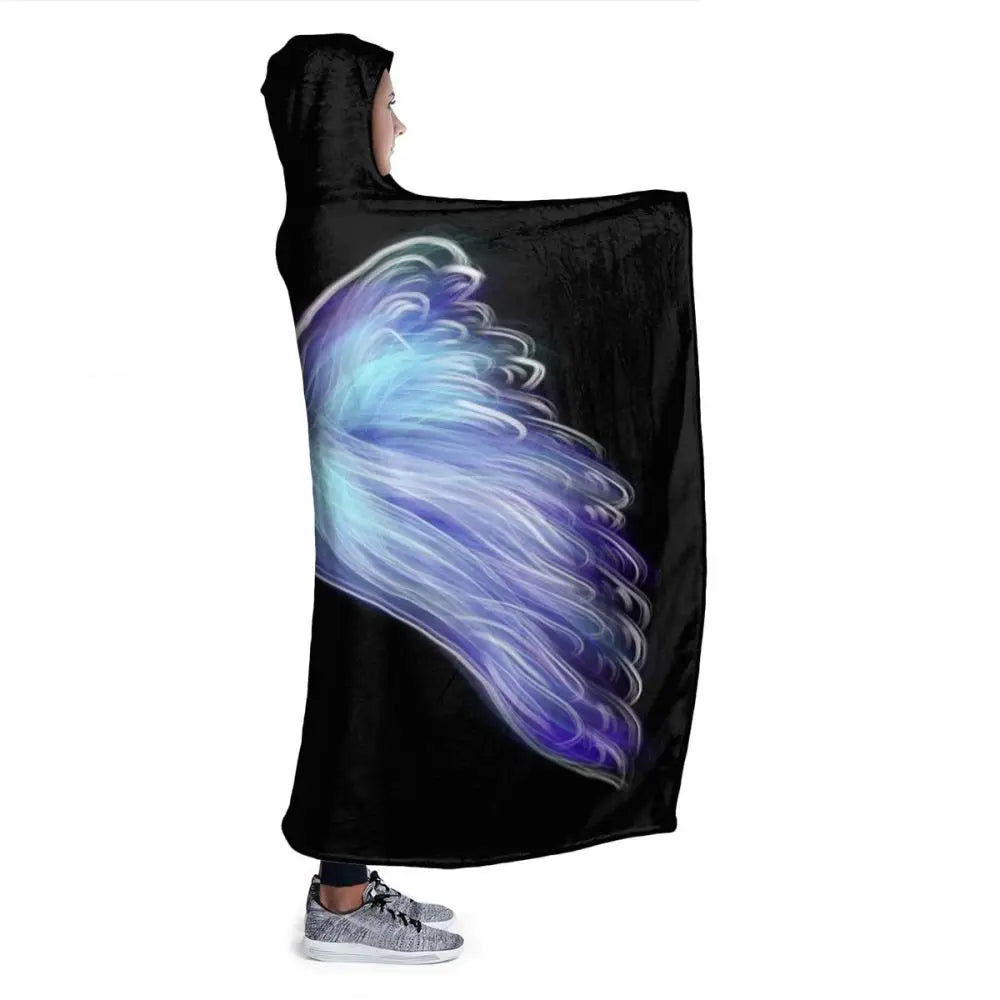 Hooded Blanket Horror Mysterious Character Hooded Blanket for Adult Gothic Sherpa Fleece Wearable Throw Blanket Microfiber