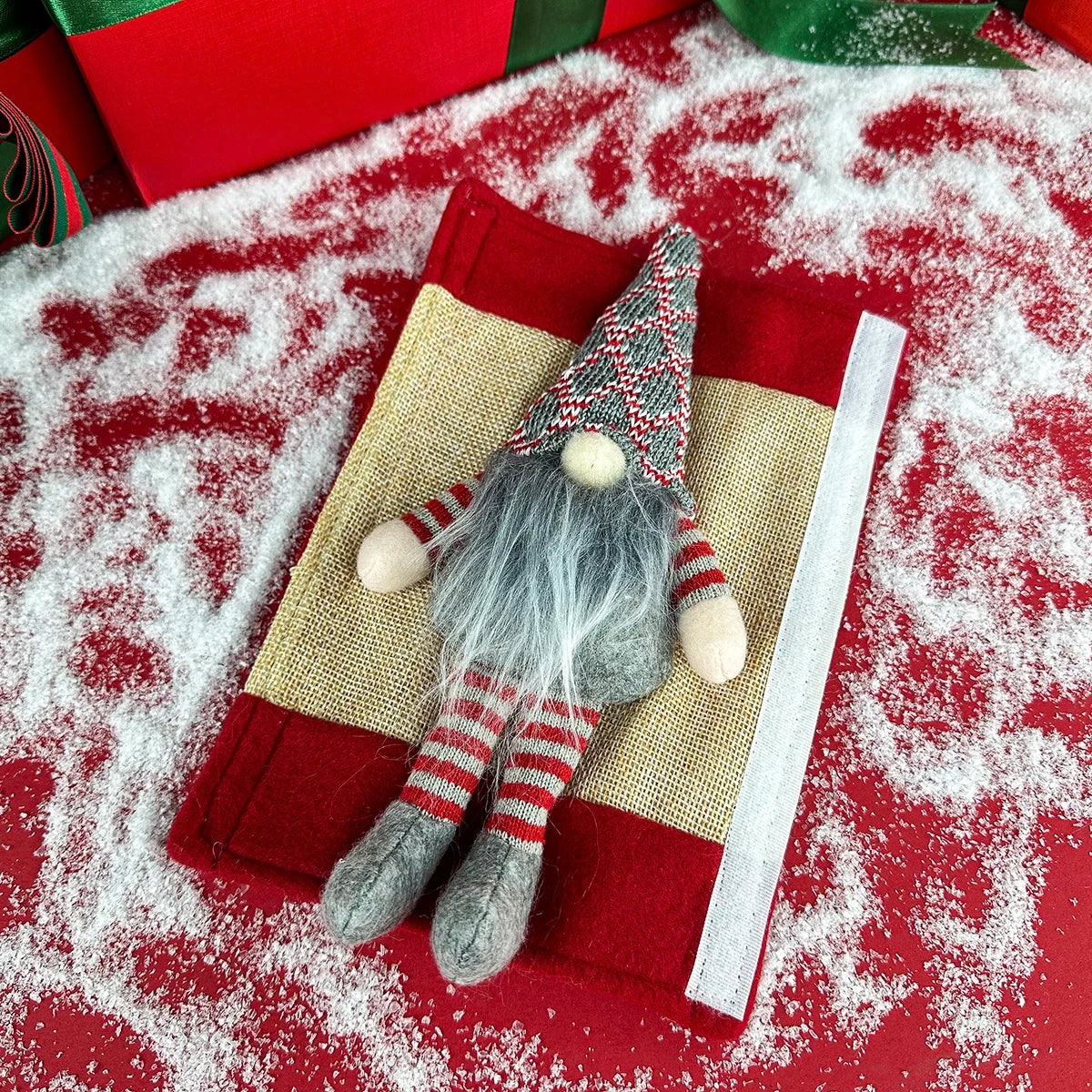 Christmas Faceless Santa Claus Appliance Handle Cover – Festive Décor for Fridge, Microwave & Dishwasher