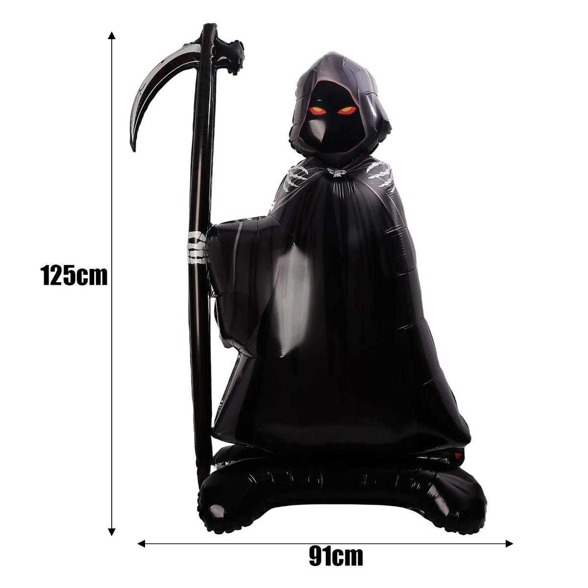 Giant Halloween Foil Standing Balloon — Ghost, Pumpkin, Skull & Haunted Castle Party Decor