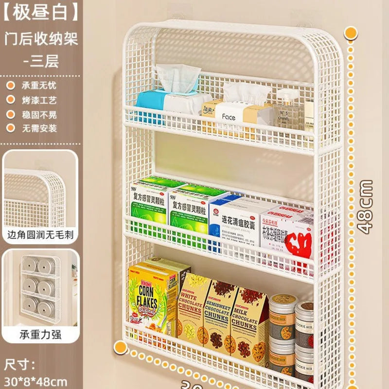 2-Tier Wall-Mounted Door & Wall Storage Rack
