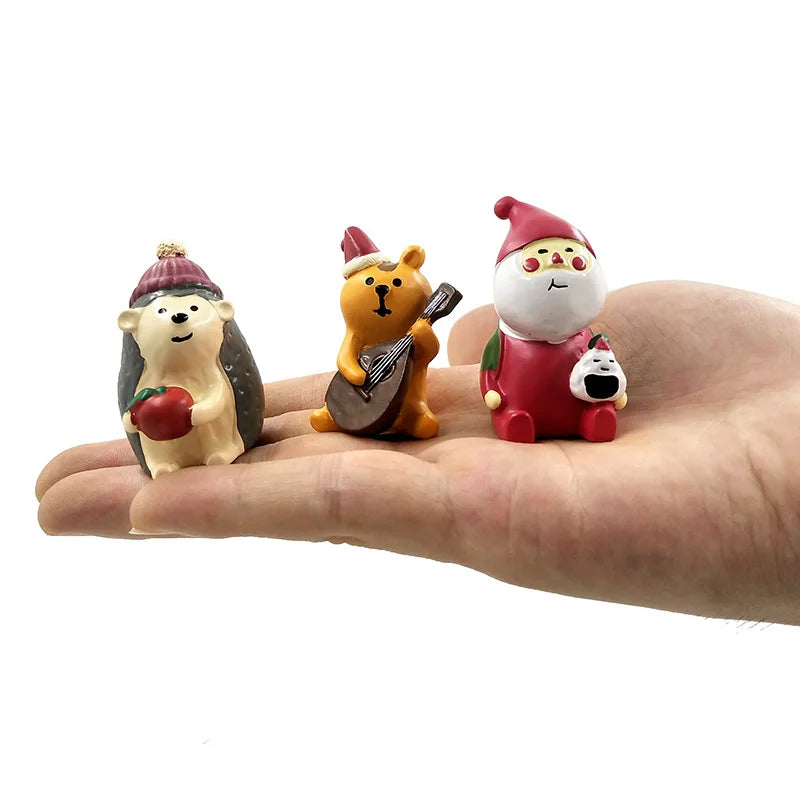 Christmas Miniature Figurines – Whimsical Resin Holiday Characters