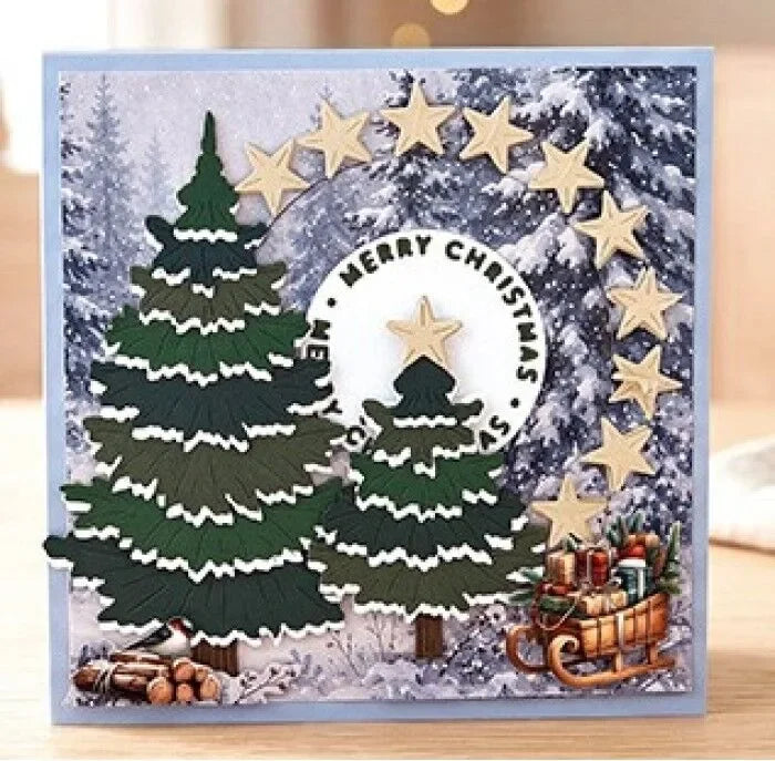 Christmas Tree Cutting Dies – Metal Stencil for Scrapbooking, Card Making & DIY Crafts