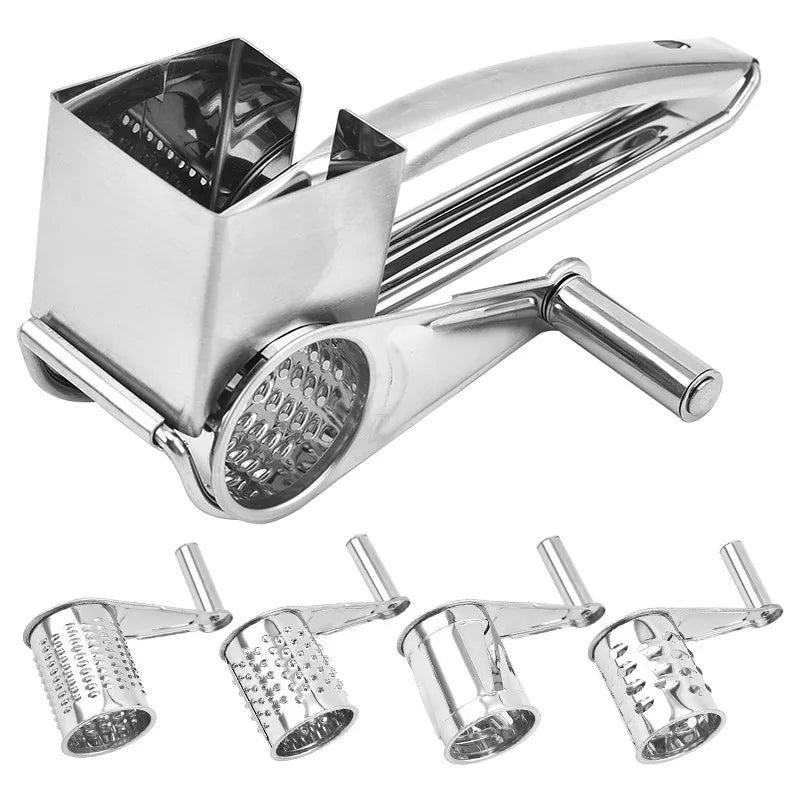 1/4pcs Drums Blades Rotary Cheese Grater Cheese Cutter Slicer Stainless Steel Cheese Shredder Butter Nut Cutter Kitchen Gadgets