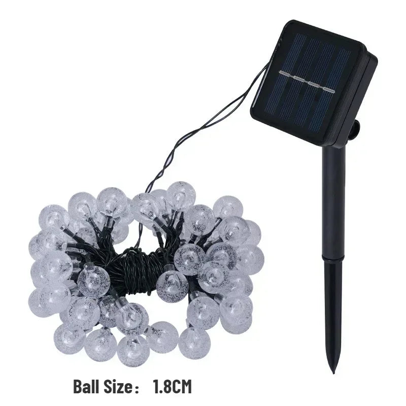 Solar LED String Fairy Lights — IP65 Waterproof Outdoor Garden Lights