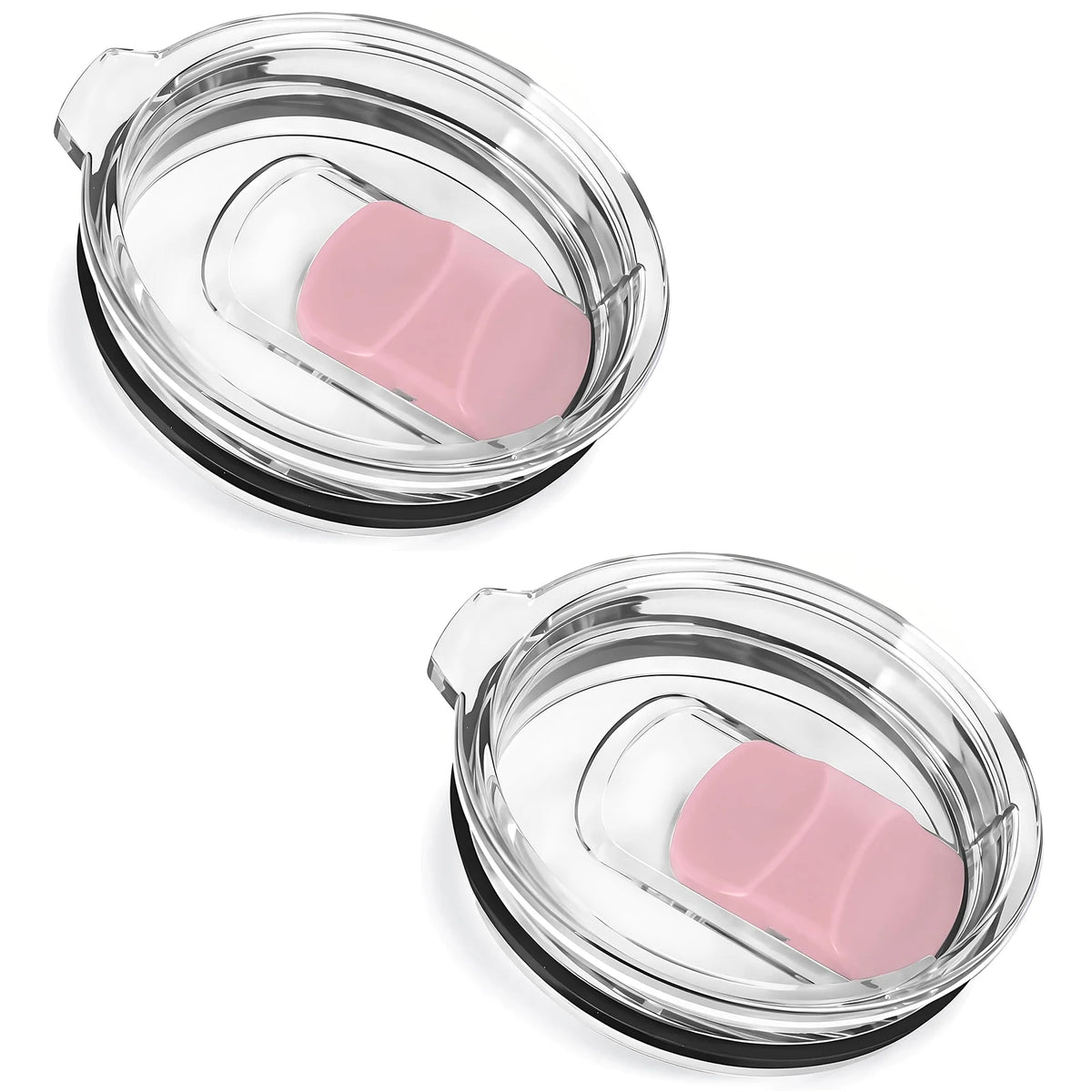 2Pcs 30oz /20oz Tumbler Lids, Travel Spill Proof Cup Lids Covers with Magnetic Slider Switch, BPA Free