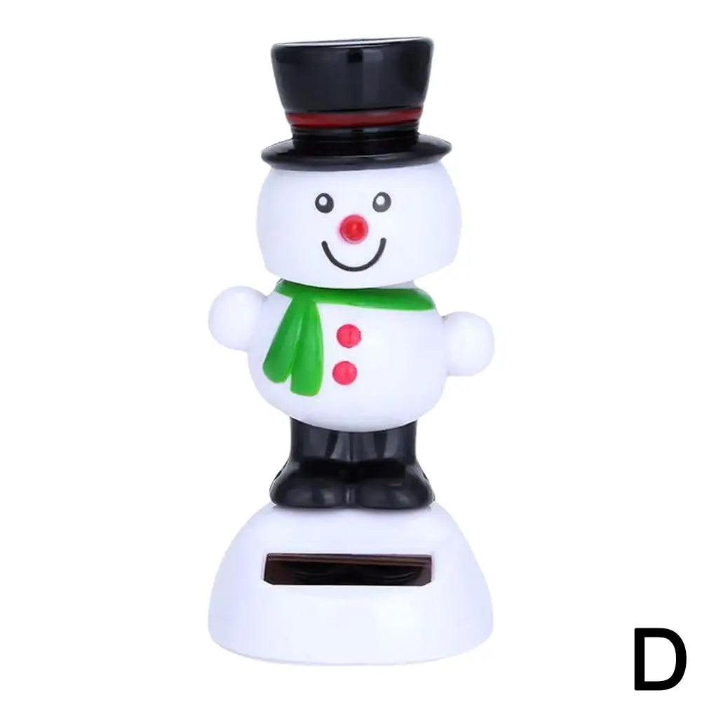 Solar Dancing Christmas Car Ornaments – Santa, Snowman, Reindeer & Tree Bobblehead Figures