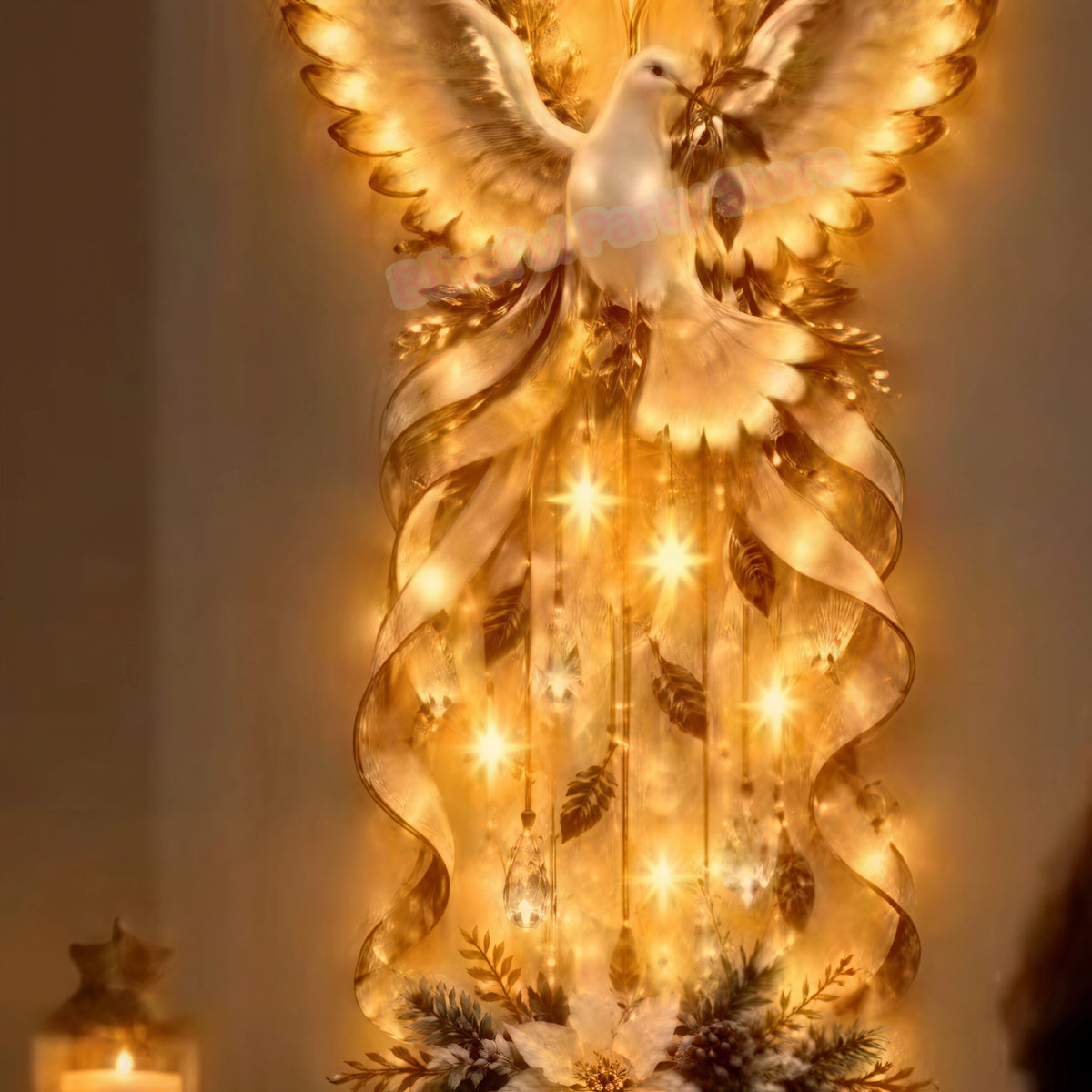 Christmas LED Glowing Wall Hanging Ornament – Lighted Holiday Scene Décor