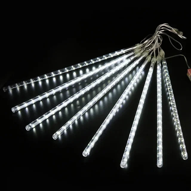 Christmas Meteor Shower LED String Lights — Indoor & Outdoor Rain Drop Lights