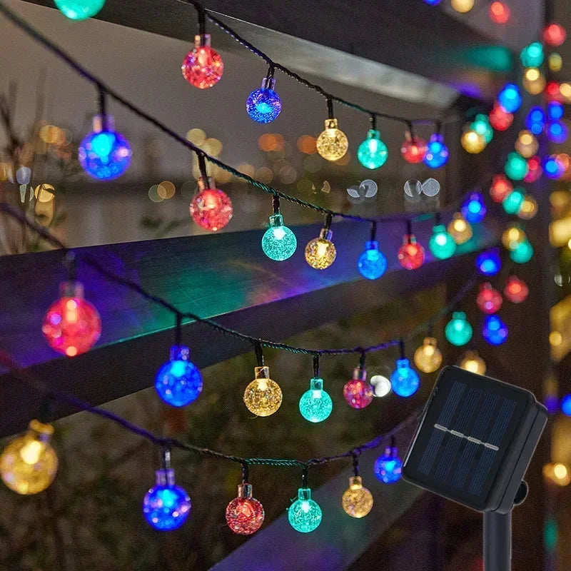 Solar LED String Fairy Lights — IP65 Waterproof Outdoor Garden Lights