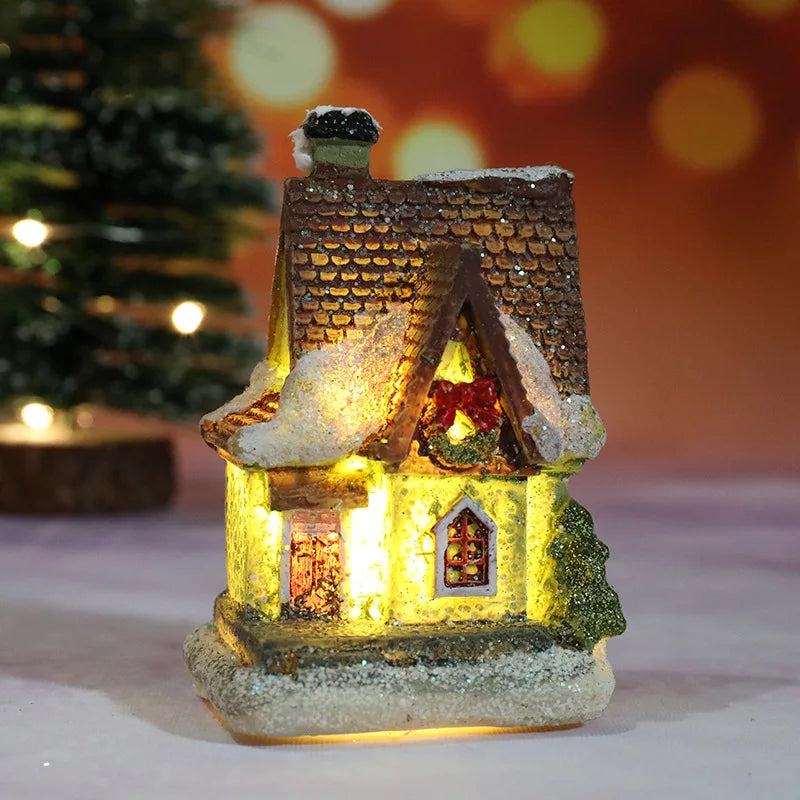 Christmas LED Village House – Glowing Resin Cottage
