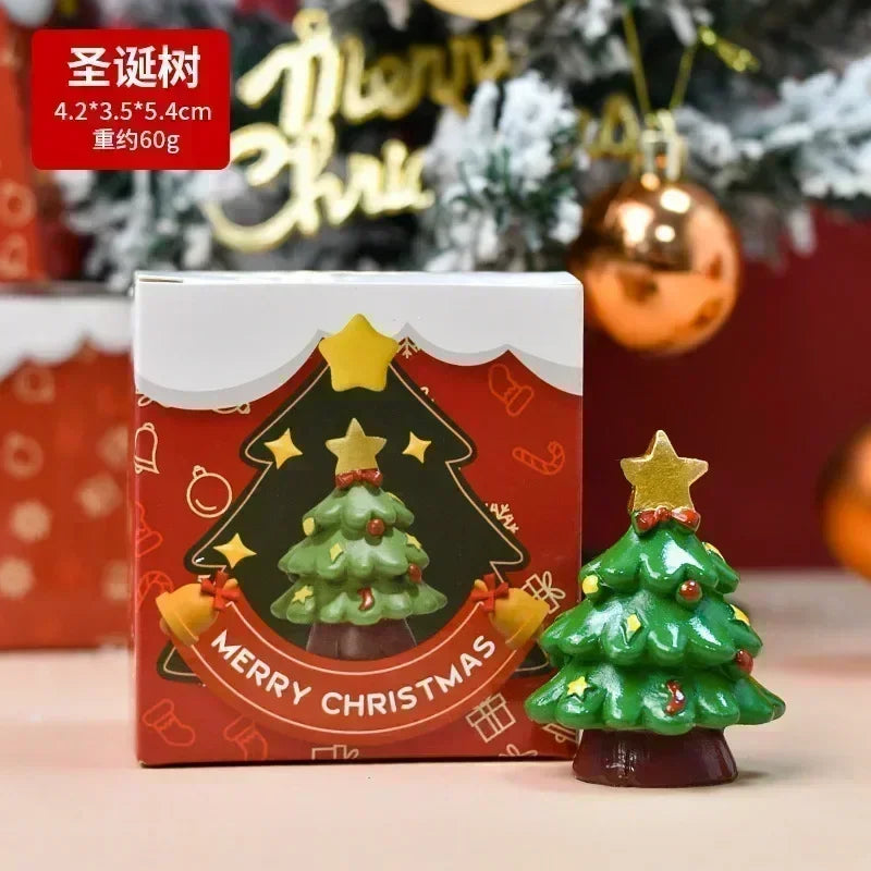 Christmas Resin Animal Figurine Ornament — Cute Holiday Desktop Decor