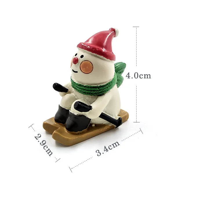 Christmas Miniature Figurines – Whimsical Resin Holiday Characters