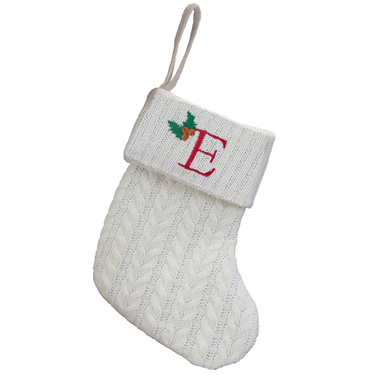 Personalized Letter Christmas Stocking — Alphabet Initial Holiday Gift Bag & Tree Decor