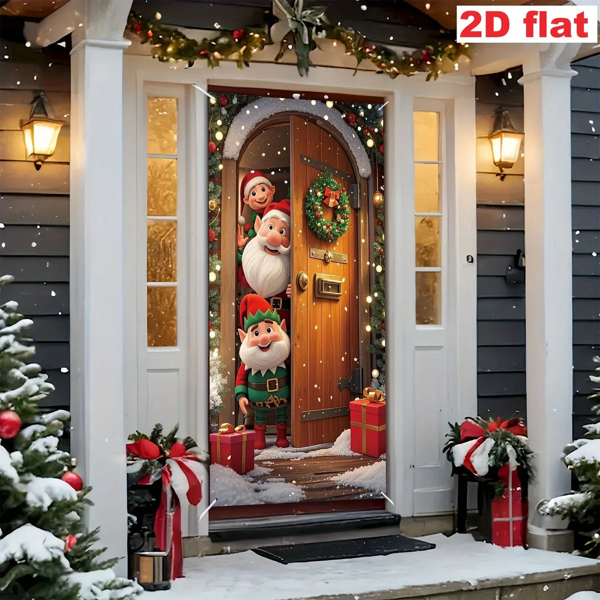 Christmas Holiday Door Flag – Festive Porch & Garden Decoration Banner