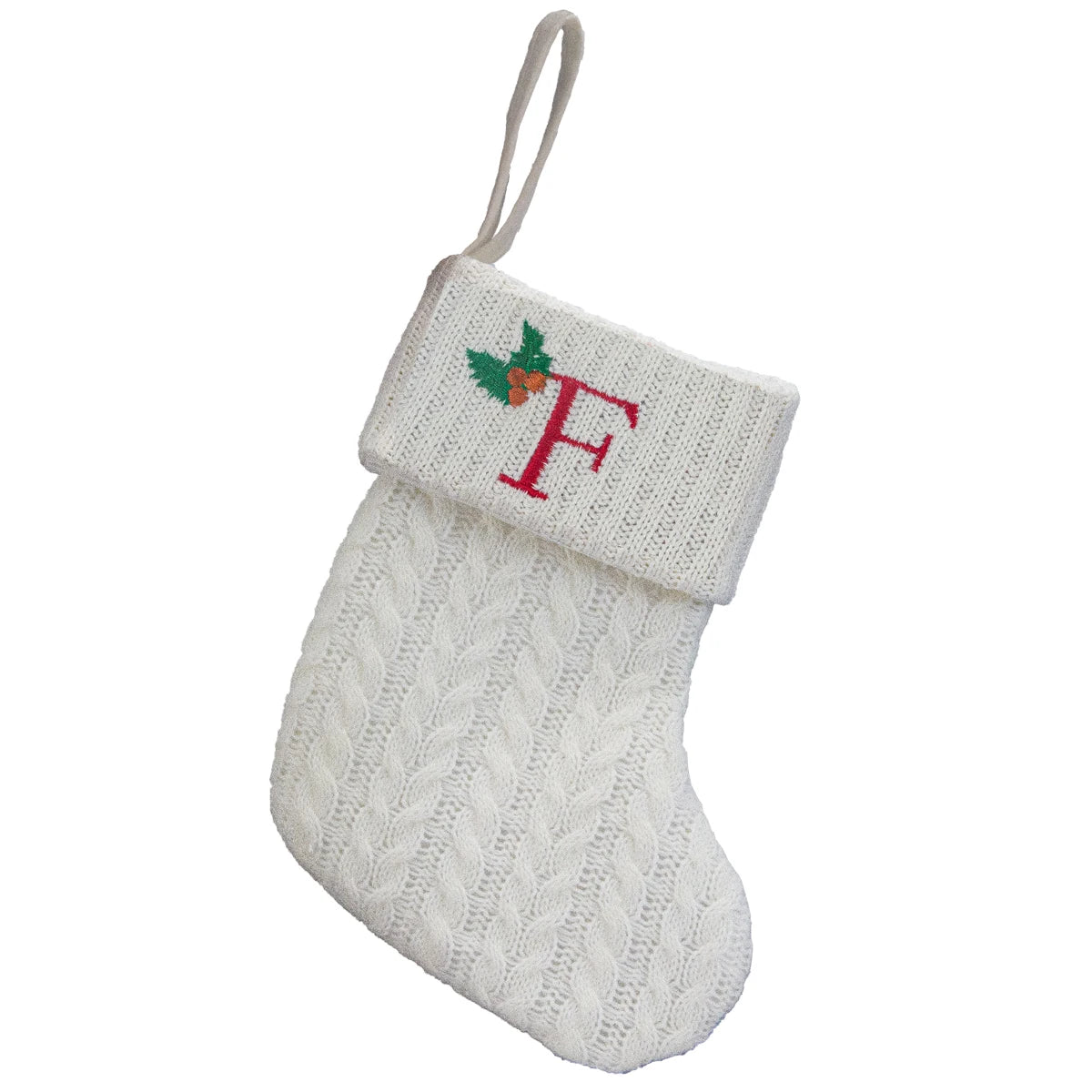Personalized Letter Christmas Stocking — Alphabet Initial Holiday Gift Bag & Tree Decor