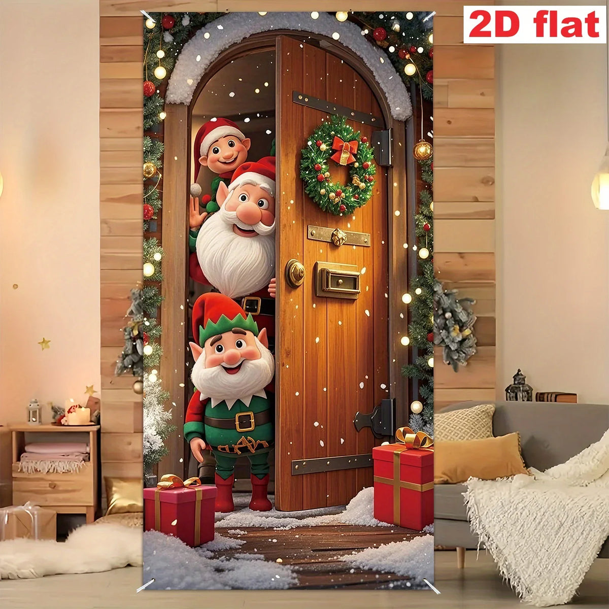 Christmas Holiday Door Flag – Festive Porch & Garden Decoration Banner