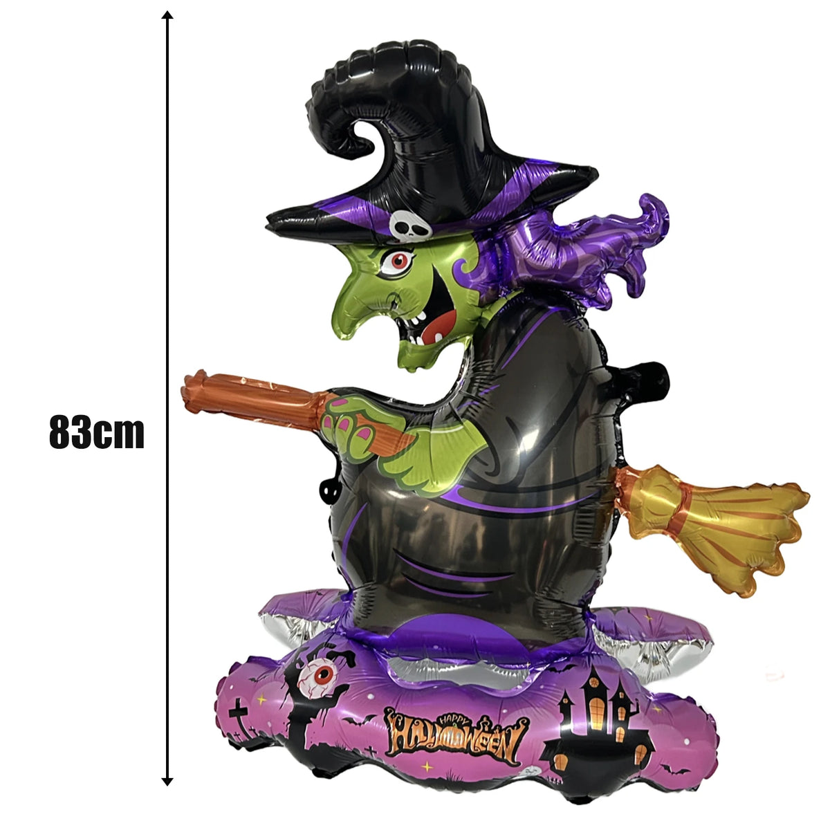 Giant Halloween Foil Standing Balloon — Ghost, Pumpkin, Skull & Haunted Castle Party Decor