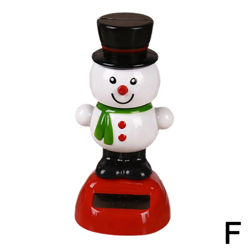 Solar Dancing Christmas Car Ornaments – Santa, Snowman, Reindeer & Tree Bobblehead Figures