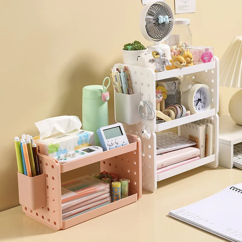 Desktop Pegboard Organizer with Pen Holder — 2 & 3 Tier