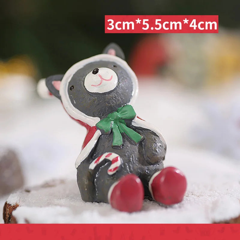 Christmas Miniature Figurines – Whimsical Resin Holiday Characters