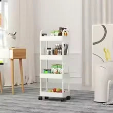 Multifunctional Open Shelf Storage Cart — Kitchen, Living Room & Bedroom Organizer