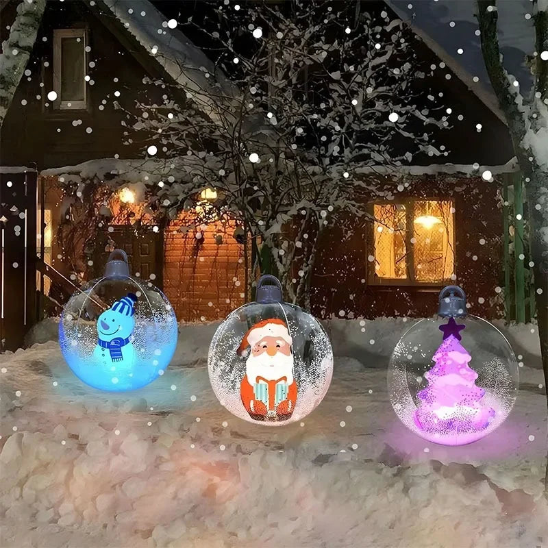 Christmas Tree Ornaments – Snowman, Santa & Tree Designs with Optional LED