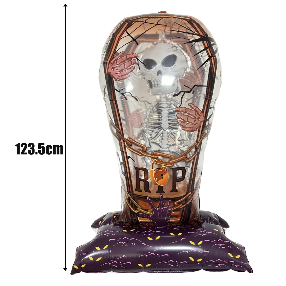 Giant Halloween Foil Standing Balloon — Ghost, Pumpkin, Skull & Haunted Castle Party Decor
