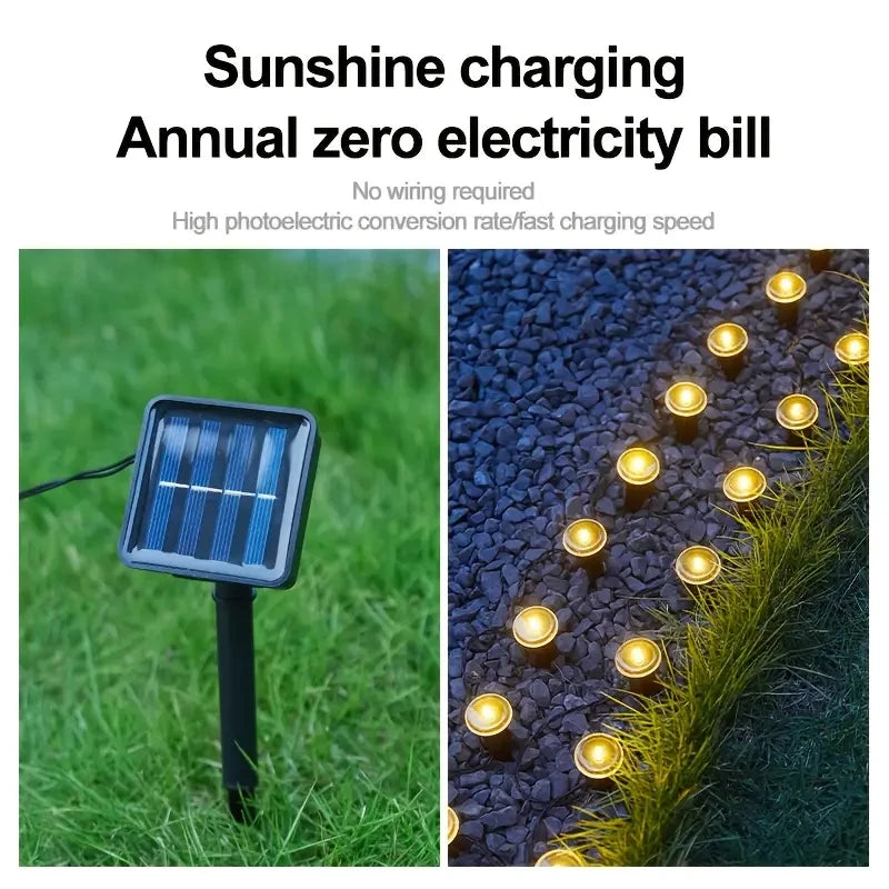 Solar LED Garden Pathway Light — 8 Modes, Waterproof Outdoor Stake Lamp