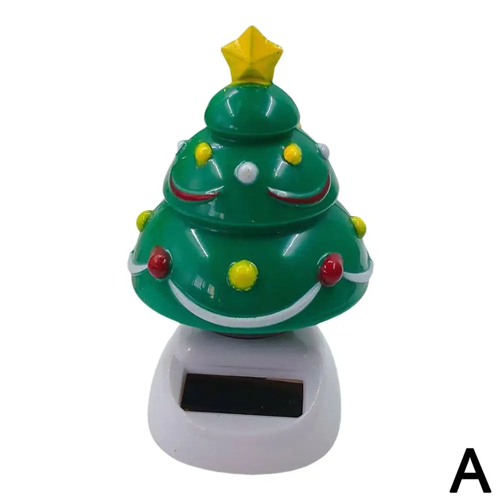 Solar Dancing Christmas Car Ornaments – Santa, Snowman, Reindeer & Tree Bobblehead Figures