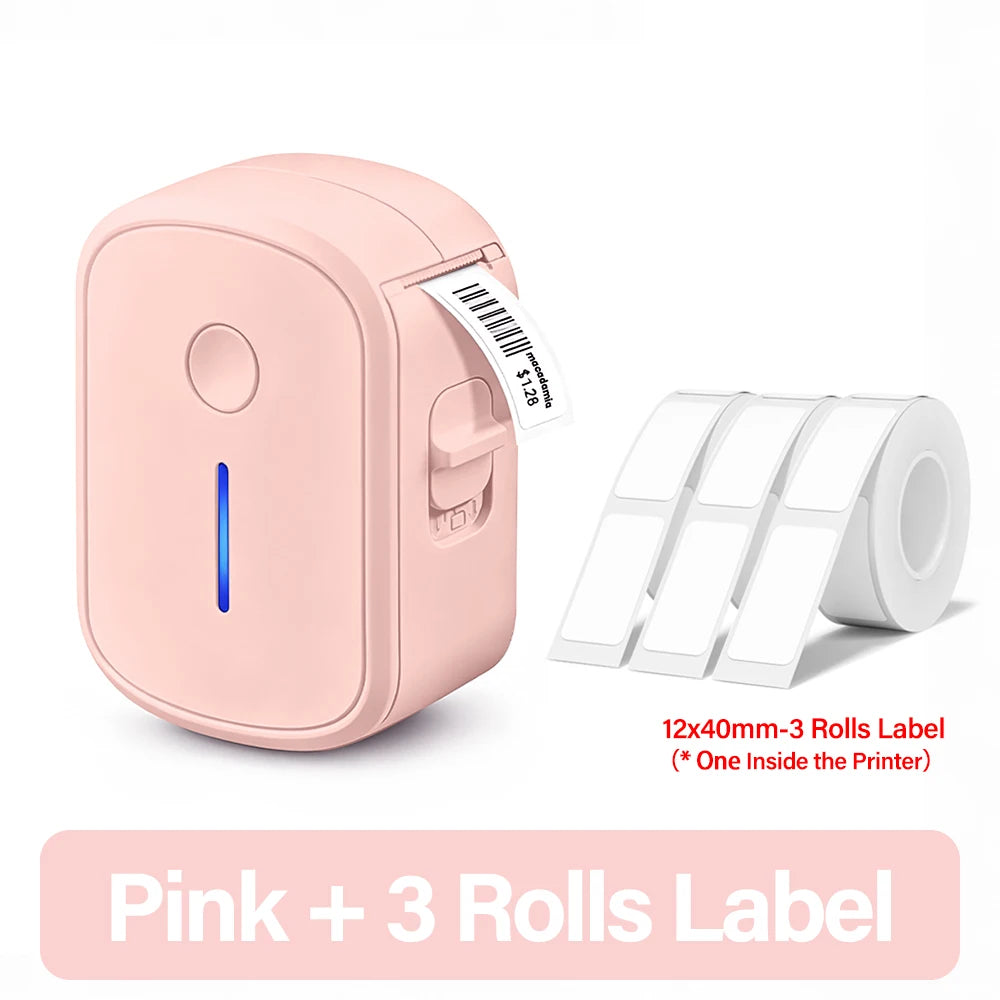 Portable Mini Bluetooth Label Printer — Inkless Self-Adhesive Thermal Sticker Maker