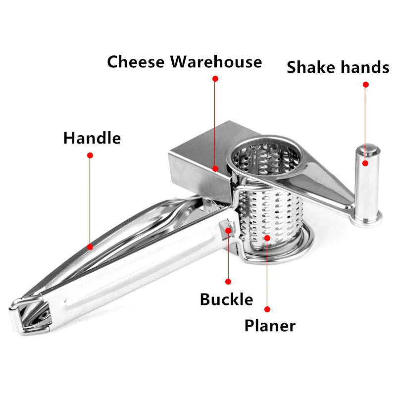 1/4pcs Drums Blades Rotary Cheese Grater Cheese Cutter Slicer Stainless Steel Cheese Shredder Butter Nut Cutter Kitchen Gadgets