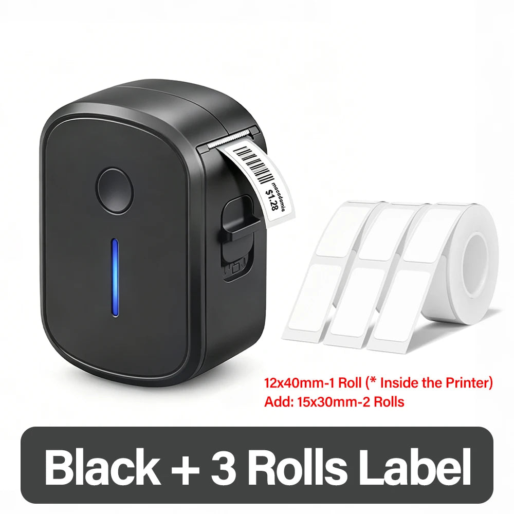 Portable Mini Bluetooth Label Printer — Inkless Self-Adhesive Thermal Sticker Maker
