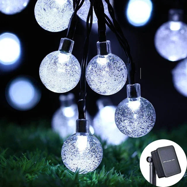 Solar LED String Fairy Lights — IP65 Waterproof Outdoor Garden Lights