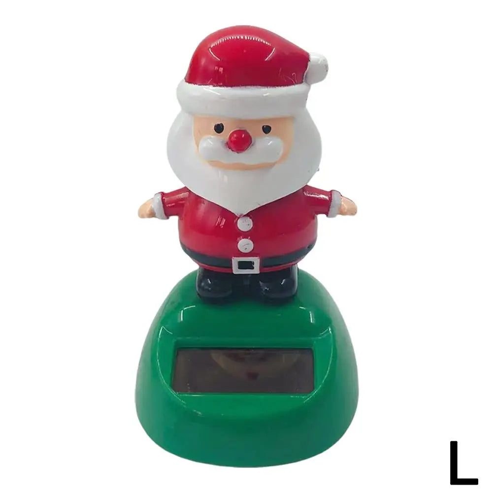 Solar Dancing Christmas Car Ornaments – Santa, Snowman, Reindeer & Tree Bobblehead Figures