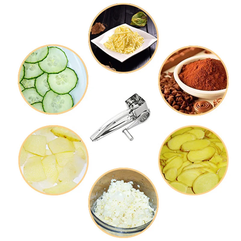1/4pcs Drums Blades Rotary Cheese Grater Cheese Cutter Slicer Stainless Steel Cheese Shredder Butter Nut Cutter Kitchen Gadgets