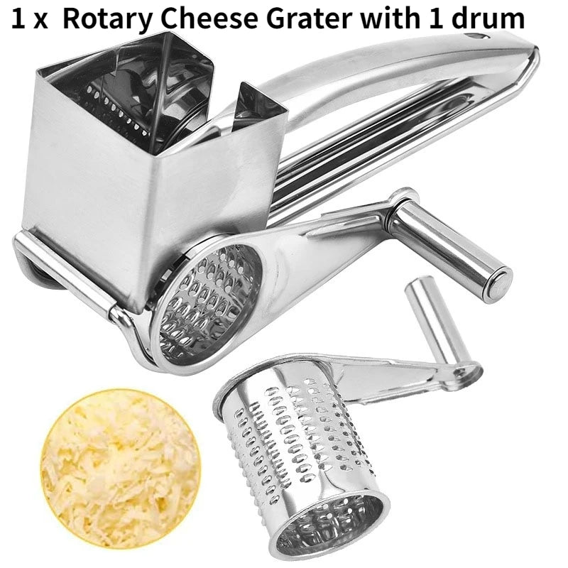 1/4pcs Drums Blades Rotary Cheese Grater Cheese Cutter Slicer Stainless Steel Cheese Shredder Butter Nut Cutter Kitchen Gadgets