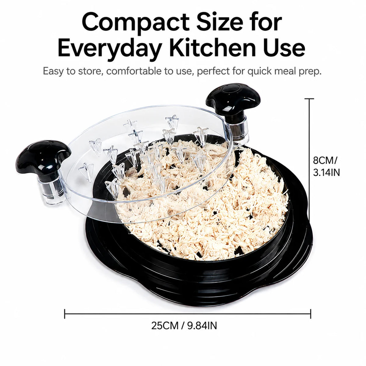 Chicken Shredder Meat Shredder Tool With Transparent Lid Visible Manual Meat Machine For Pulled Pork BBQ Kitchen Gadget