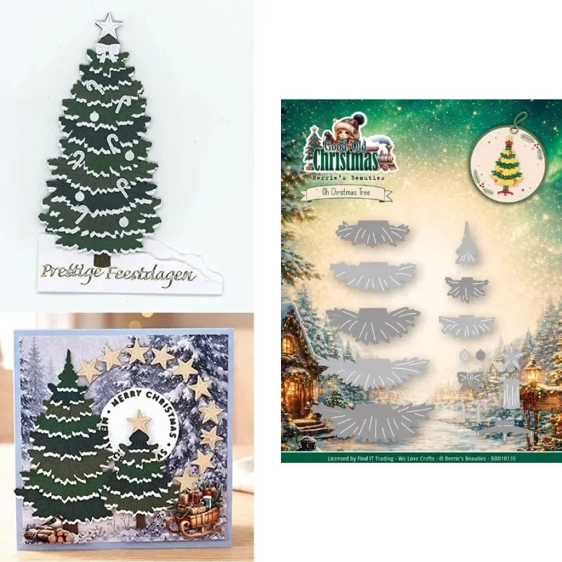 Christmas Tree Cutting Dies – Metal Stencil for Scrapbooking, Card Making & DIY Crafts