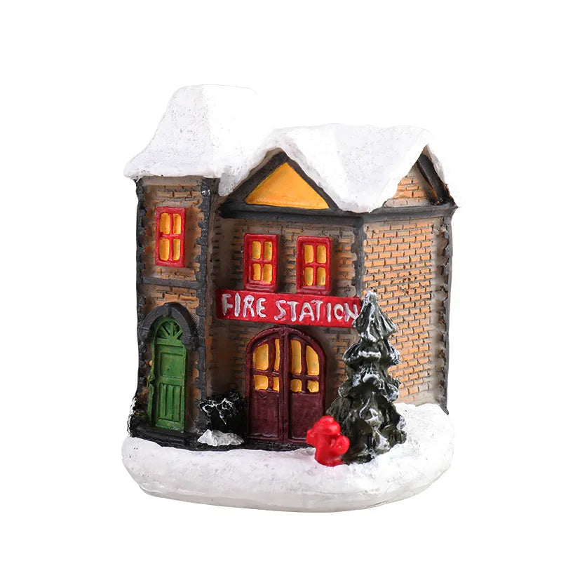 Christmas LED Village House – Glowing Resin Cottage