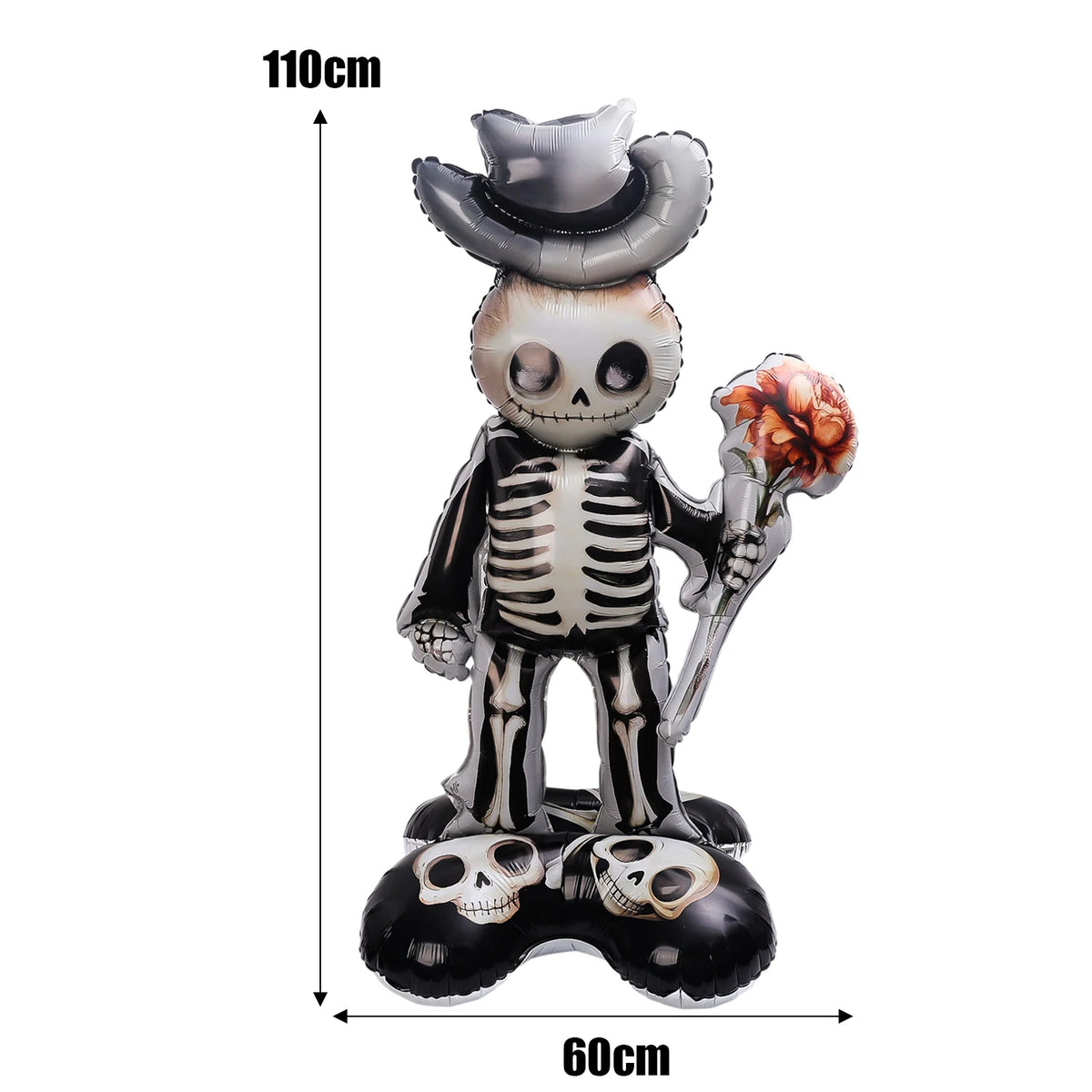 Giant Halloween Foil Standing Balloon — Ghost, Pumpkin, Skull & Haunted Castle Party Decor