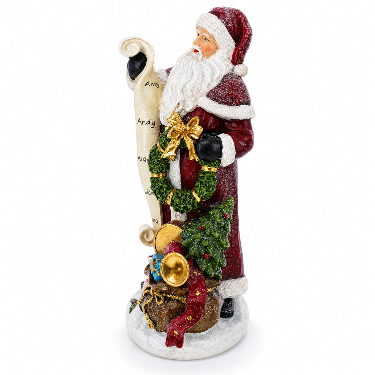 11.5in Santa Reading Christmas Figurine