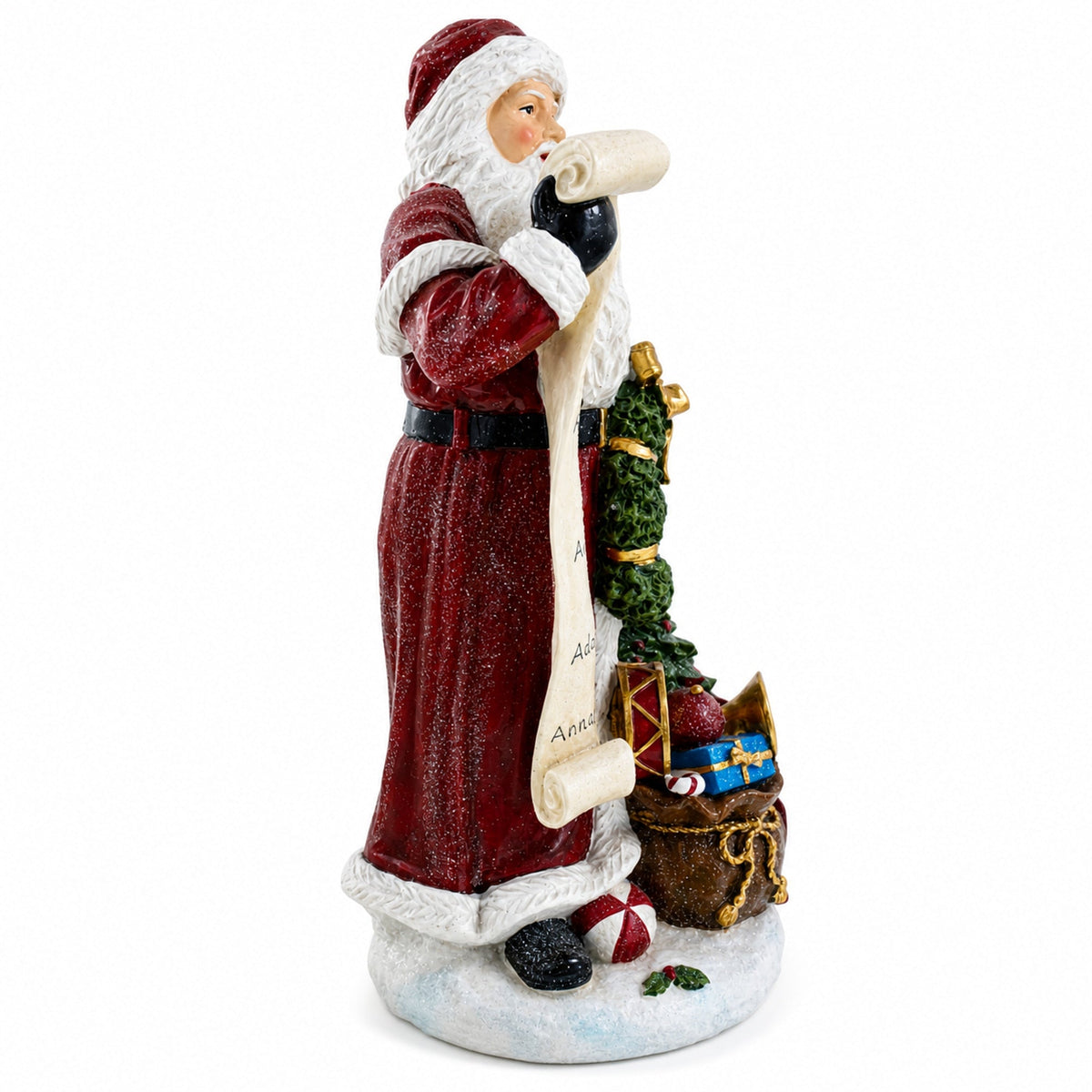 11.5in Santa Reading Christmas Figurine