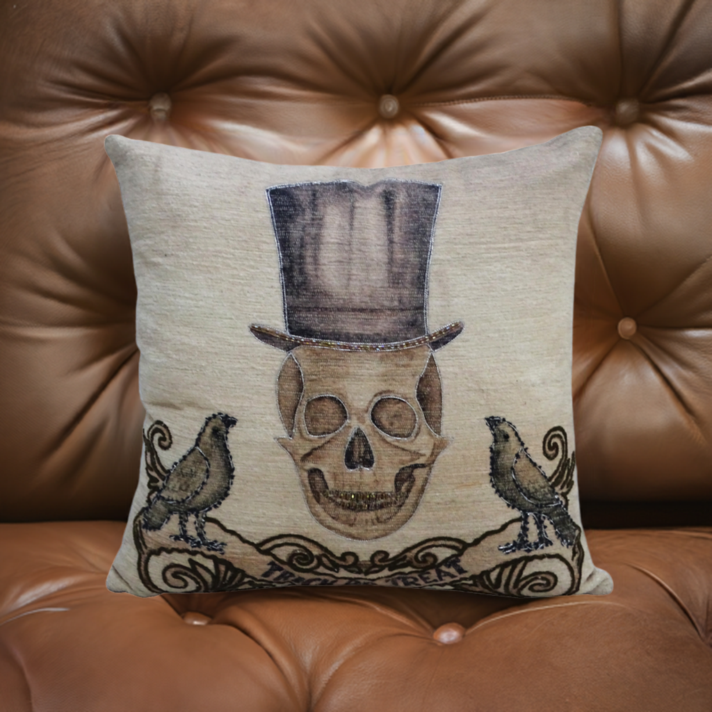 Halloween Embroidered Throw Pillow 20" x 20"