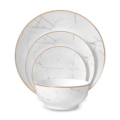 Carrara Marble 16 Piece Dinnerware Set