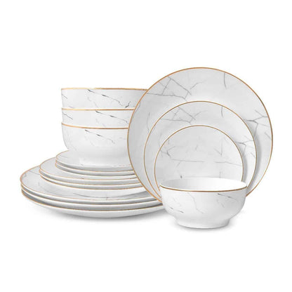 Carrara Marble 16 Piece Dinnerware Set